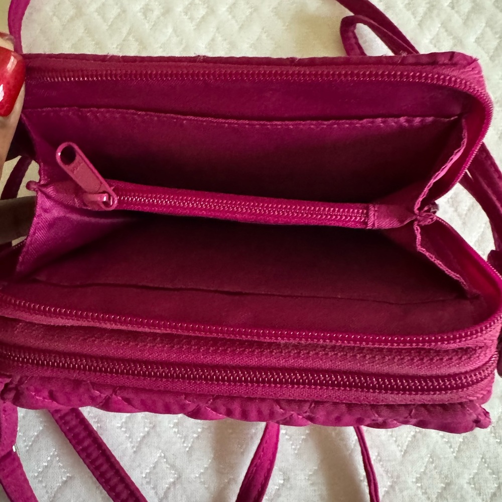 Vera Bradley Quilted Crossbody Bag - Fuchsia - Picture 5 of 8